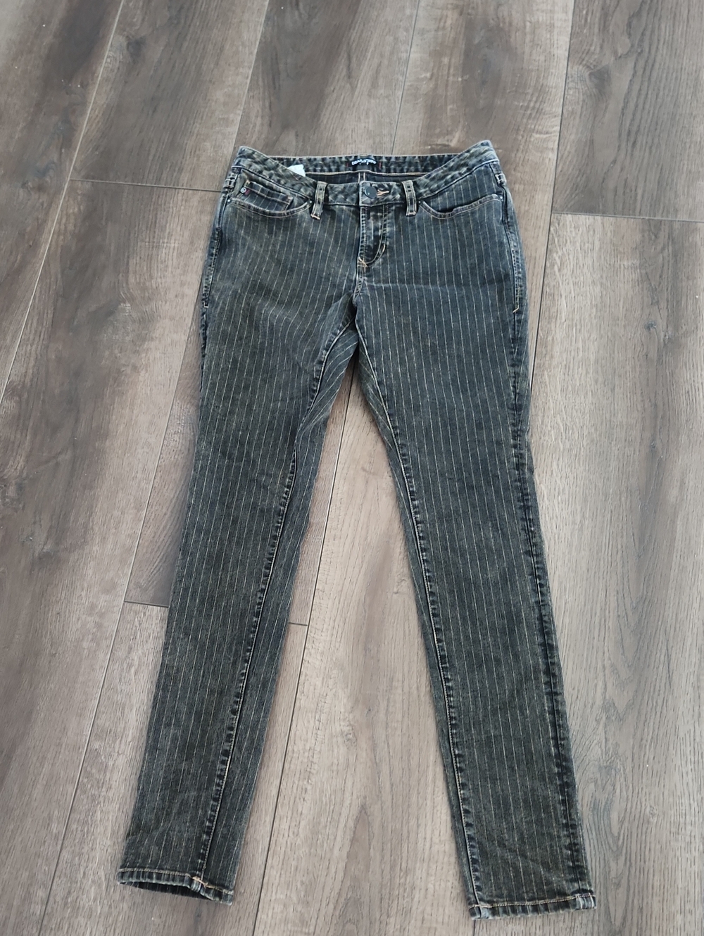 Dear John Black Jeans with Red Stitching Detail